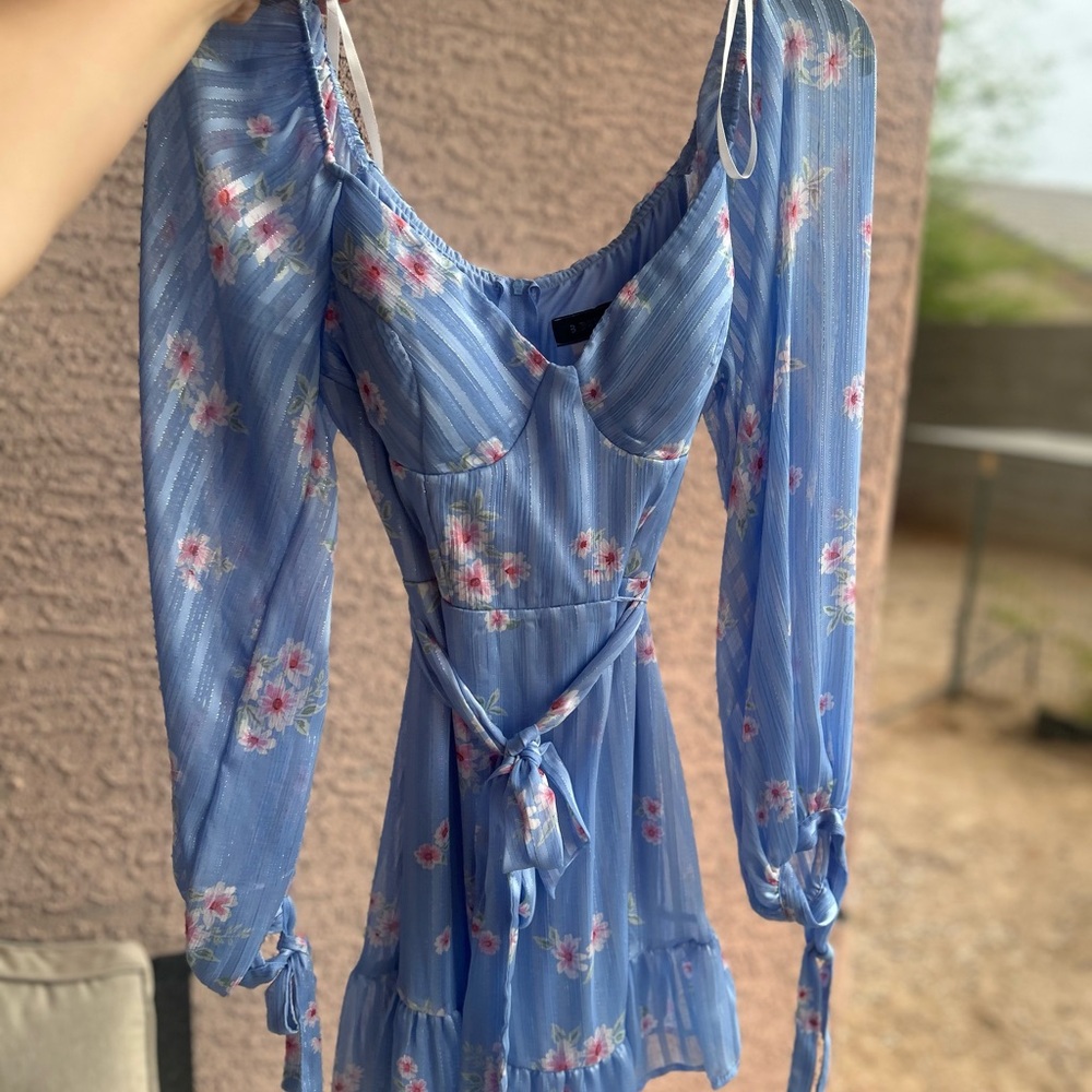 Floral Blue Dress